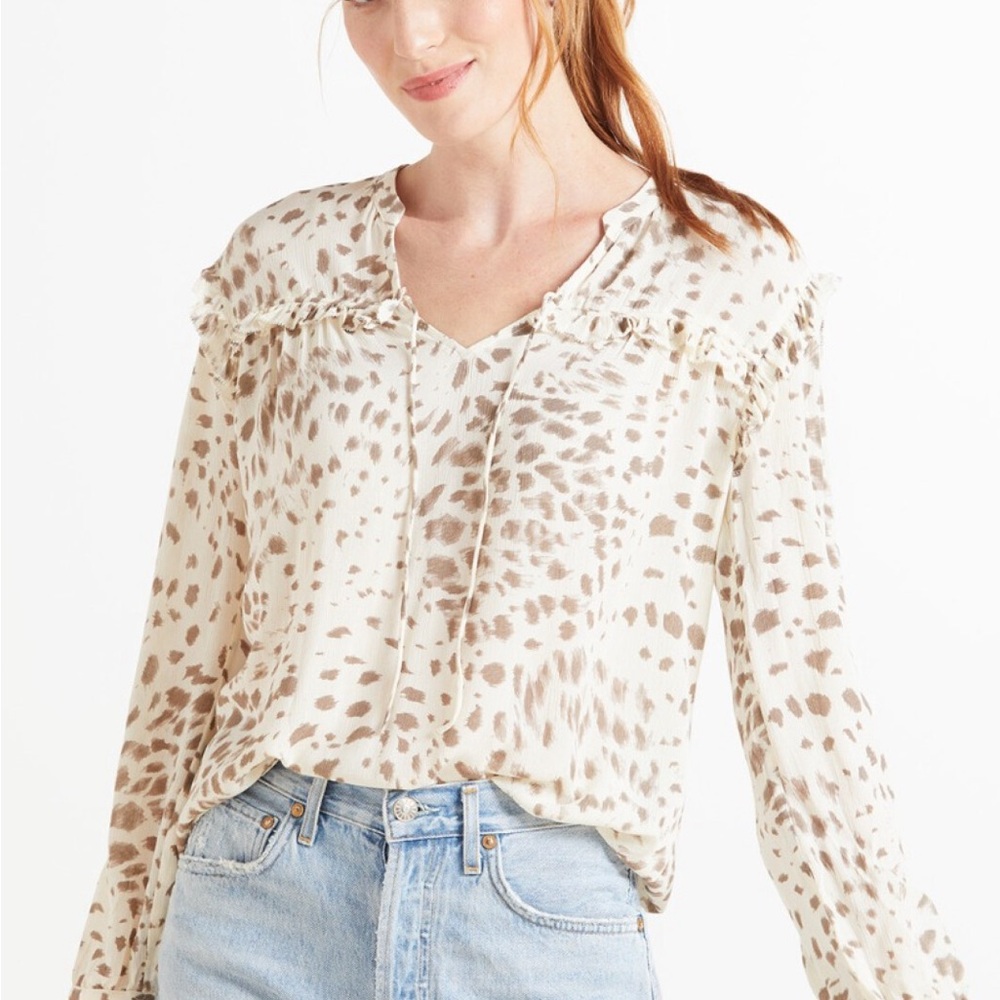 Rails Animal Print Blouse